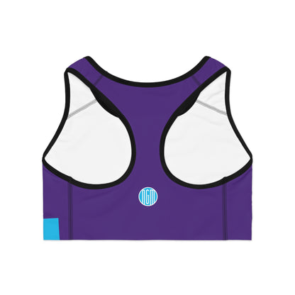 Miami + Chill Sports Bra Purple