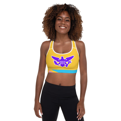 VI Stamp Sports Bra Gold