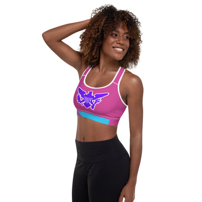 VI Stamp Sports Bra Fuchsia