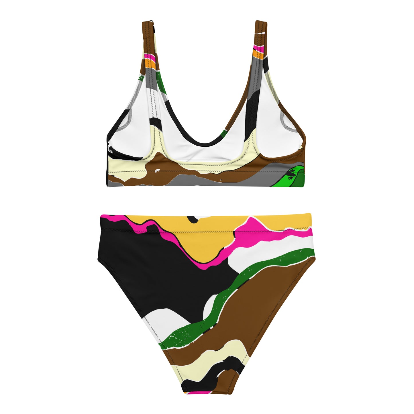 Sunset Camo High-Waisted Bikini