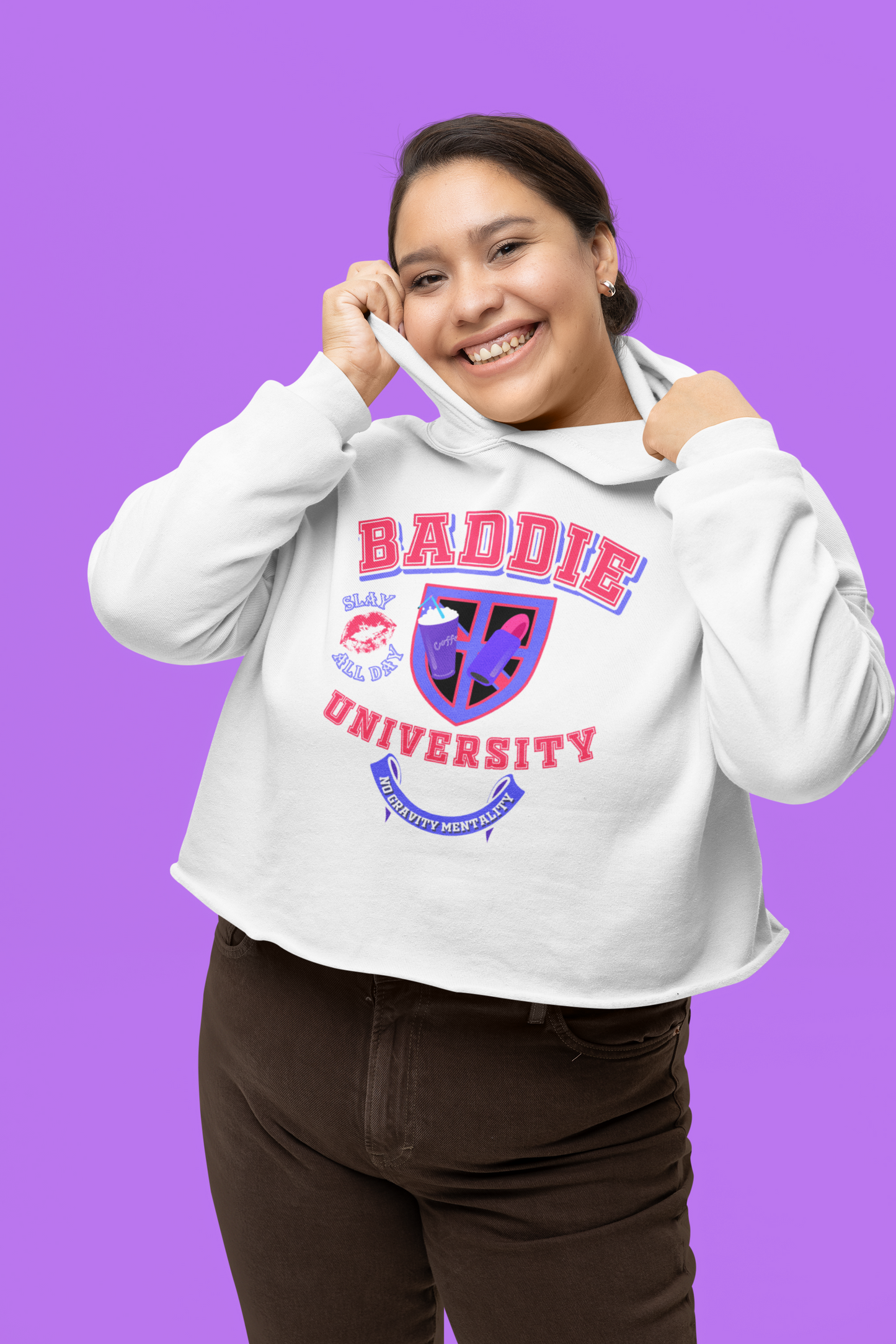 Women’s Baddie U Cropped Hooded Sweatshirt