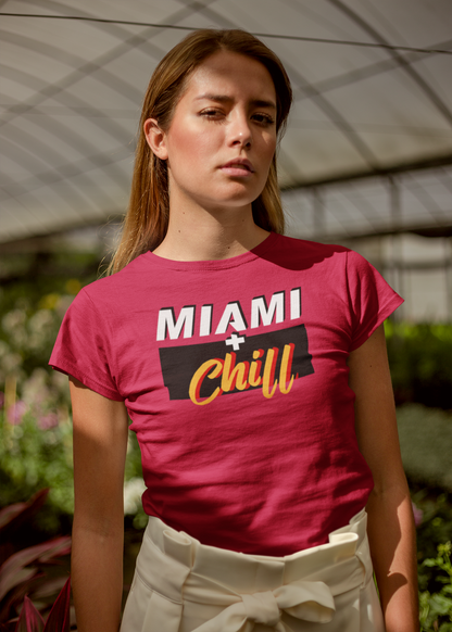 Camiseta edición Miami + Chill En Fuego para mujer