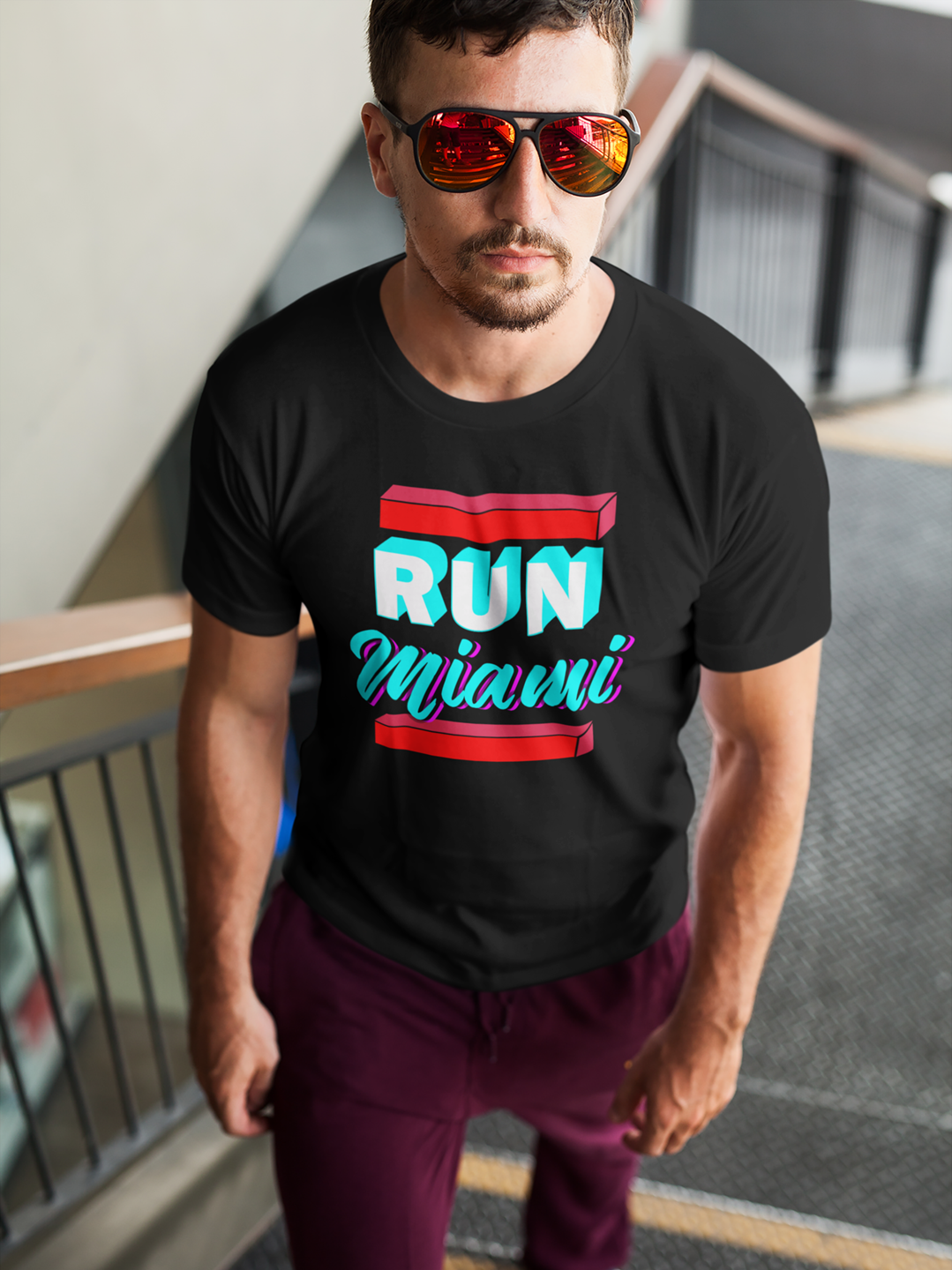 Men's Run Miami T Shirt