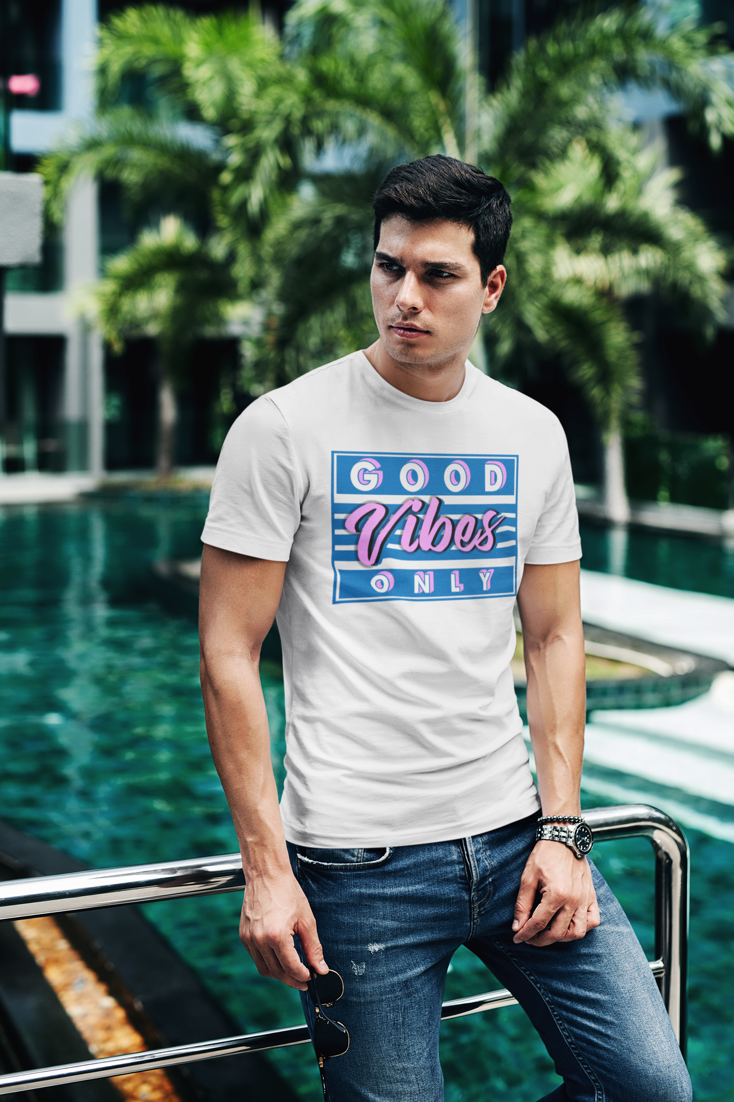 Camiseta Good Vibes Only para hombre