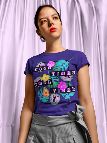 Camiseta Good Times Good Vibes para mujer