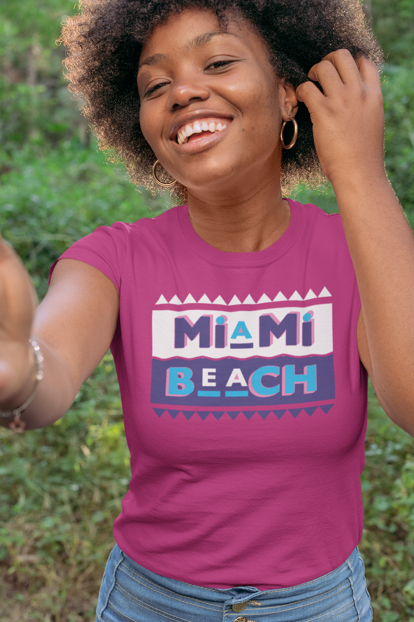 Camiseta de los años 90 de Miami Beach para mujer