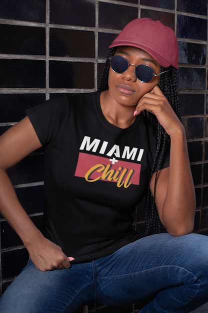 Camiseta edición Miami + Chill En Fuego para mujer