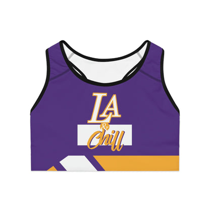 LA + Chill Sports Bra Purple