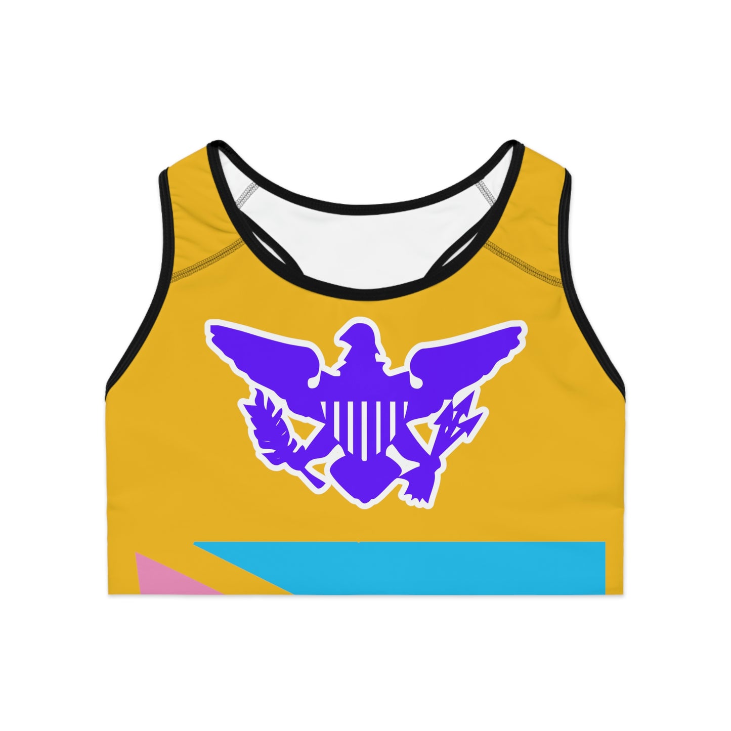 VI Stamp Sports Bra Gold