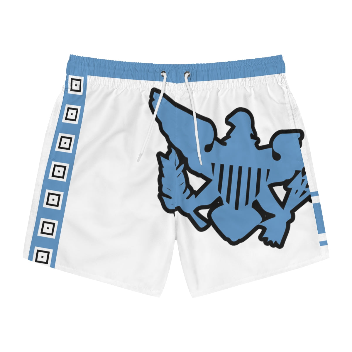 VI Stamp Blue Swim Trunks