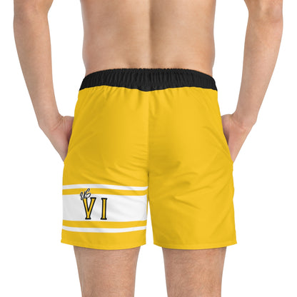 VI Stamp Gold Swim Trunks