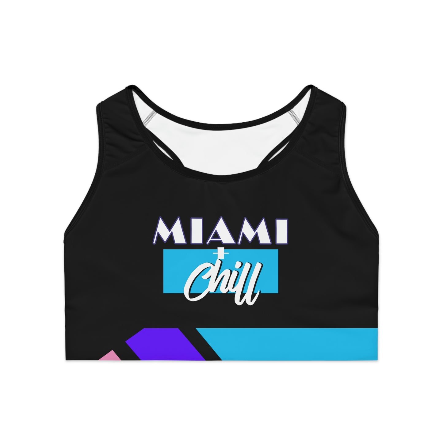 Miami + Chill Sports Bra Black