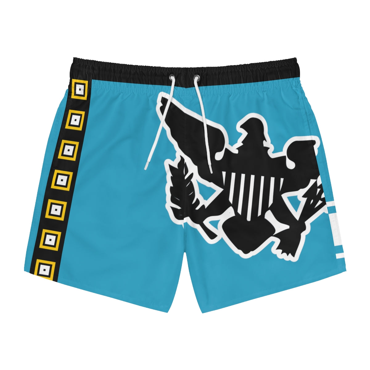 VI Stamp Aqua Swim Trunks