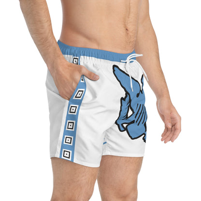 VI Stamp Blue Swim Trunks