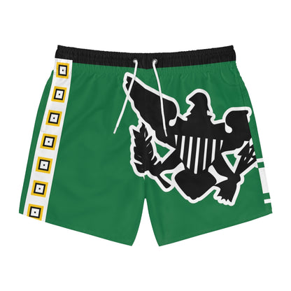 VI Stamp Green Swim Trunks