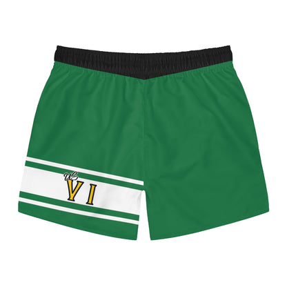 VI Stamp Green Swim Trunks