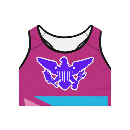 VI Stamp Sports Bra Fuchsia