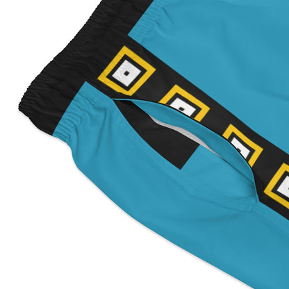 VI Stamp Aqua Swim Trunks