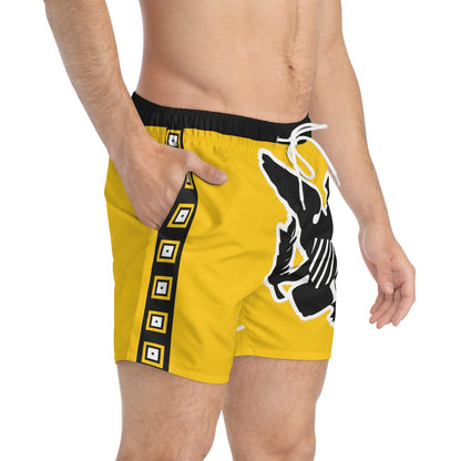 VI Stamp Gold Swim Trunks