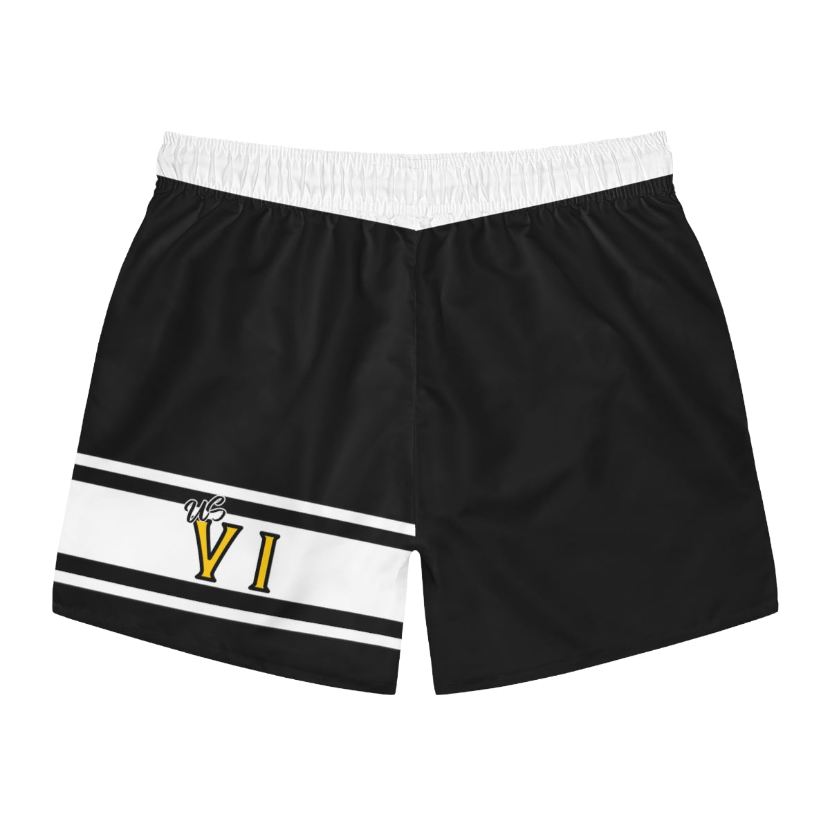 VI Stamp Black Swim Trunks