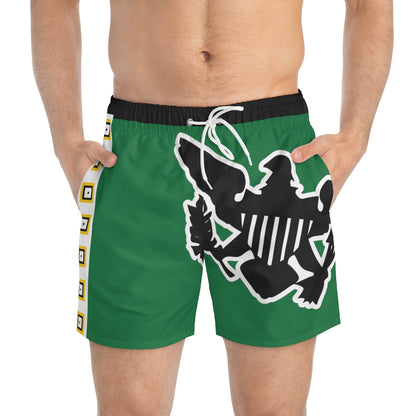 VI Stamp Green Swim Trunks