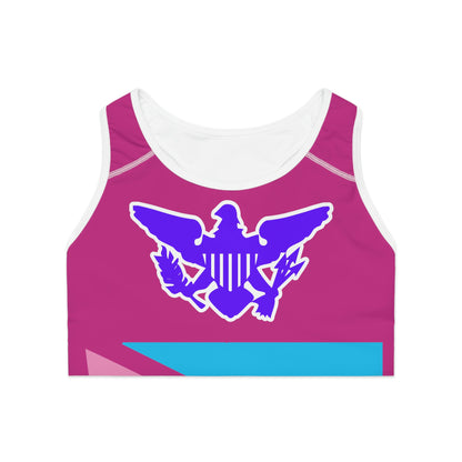 VI Stamp Sports Bra Fuchsia