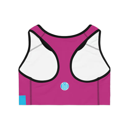 Miami + Chill Sports Bra Fuchsia