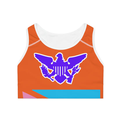 VI Stamp Sports Bra Orange