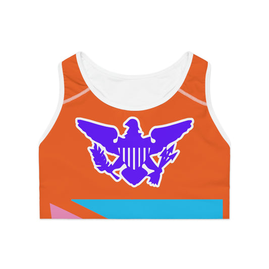 VI Stamp Sports Bra Orange